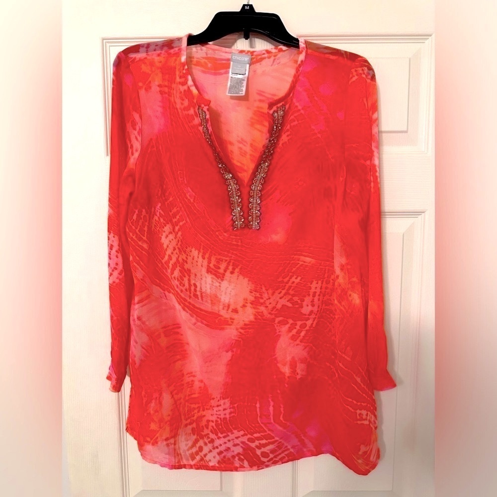Tunic-new w/o tag.

Great top for a cruise or Caribbean vacation!